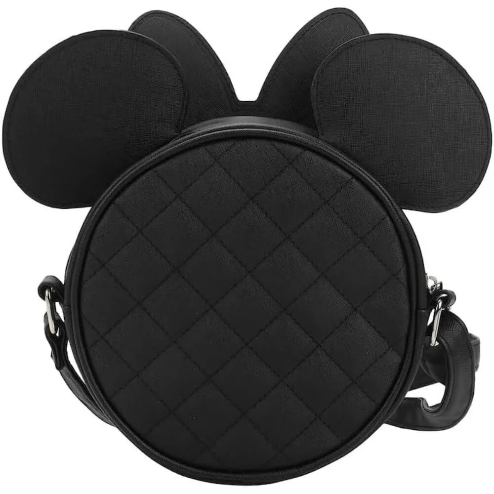 Minnie Mouse Ears Crossbody Bag Quilted PU Compact Disney Accessory